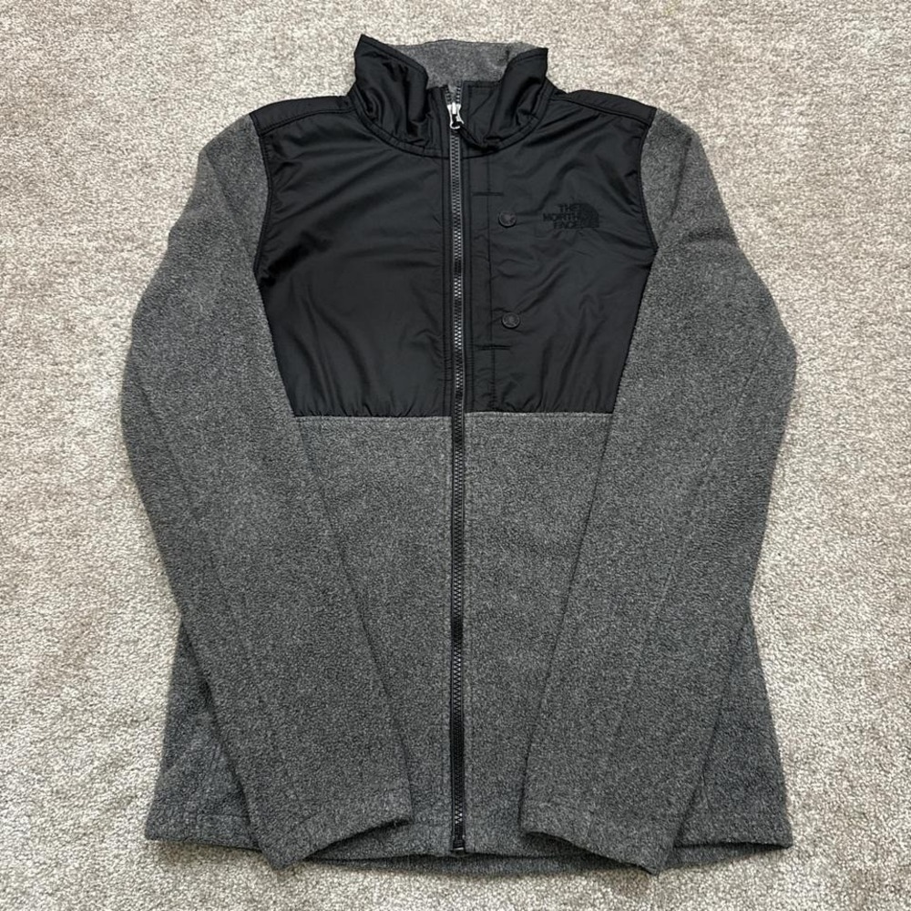 Vintage 2000s Women's The North Face Full Zip Jacket Small Grey Black